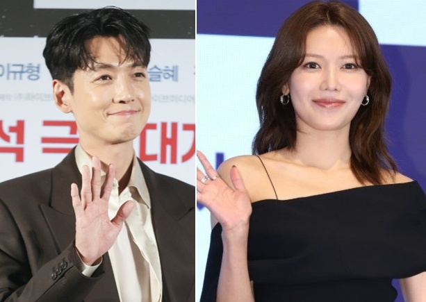 O ator Jung Kyung-ho, à esquerda, e a integrante do Girls' Generation e atriz Choi Soo-young YONHAP