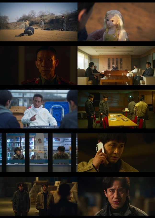 Montagem com dez cenas do episódio final de Cinquentões de Elite, incluindo personagens em cenário militar e de loja de conveniência